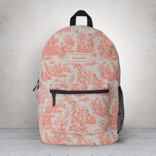 Sac À Dos Imprimé Scène de campagne française élégante vintage toile