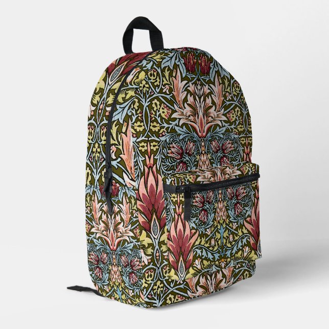 Sac À Dos Imprimé Schéma floral William Morris Snakeshead (Coin arrière gauche)