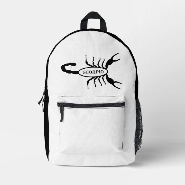 Sac À Dos Imprimé Scorpio noir Scorpion étoile (Recto)
