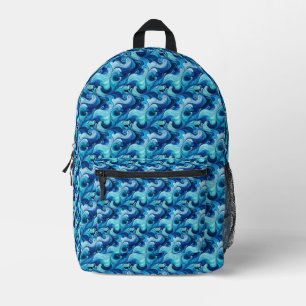 Sac À Dos Imprimé Se démarquer avec un design de vague asiatique ble