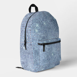 Sac À Dos Imprimé Séquins Faux Bleu Clair