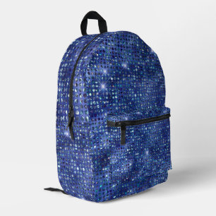 Sac À Dos Imprimé Séquins Royal Blue Sparkly Faux