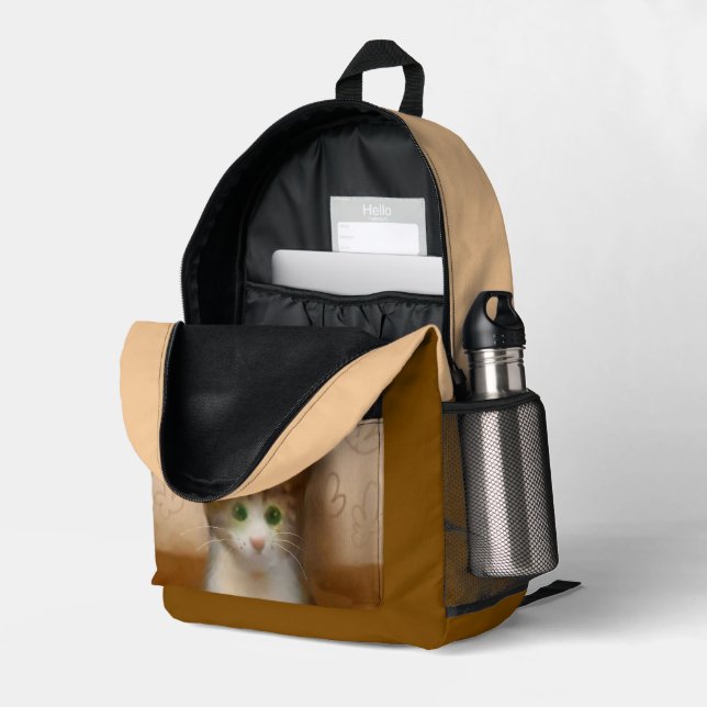 Sac À Dos Imprimé Série Cut cat (Coin arrière droit (ouvert))