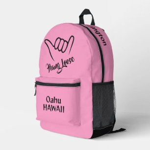Sac À Dos Imprimé Shaka de nom, emplacement et couleur personnalisés