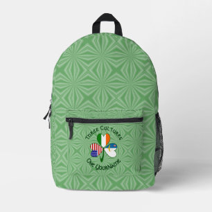 Sac À Dos Imprimé Shamrock des drapeaux irlandais des Etats-Unis