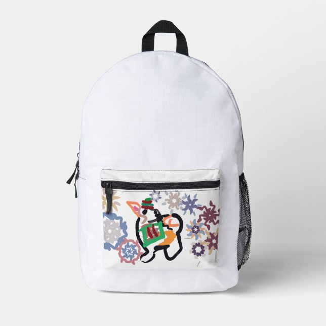 Sac À Dos Imprimé Shiba Inu hiver  (Recto)