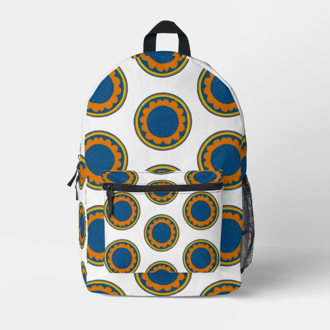 Sac À Dos Imprimé Shweshwe africain  (Recto)