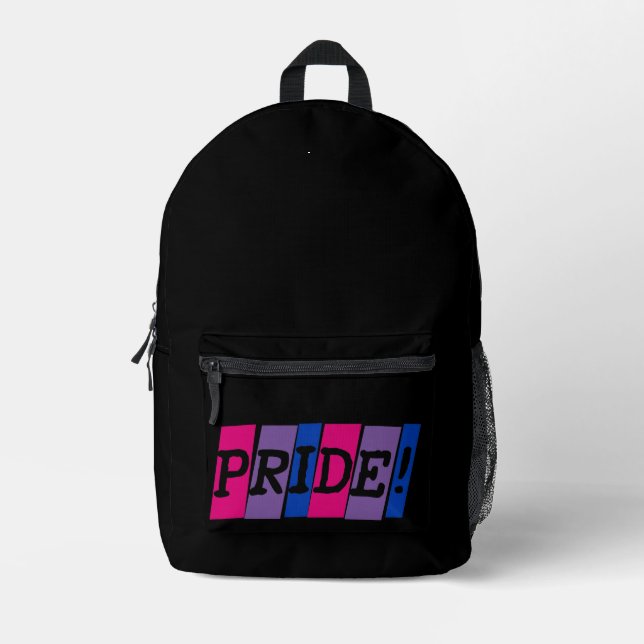 Sac À Dos Imprimé Signe de texte de fierté bisexuelle  (Recto)
