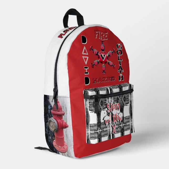 Sac À Dos Imprimé Signe rouge de l'époque  (Coin arrière gauche)