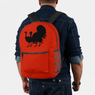 Sac À Dos Imprimé Silhouette des Dindons
