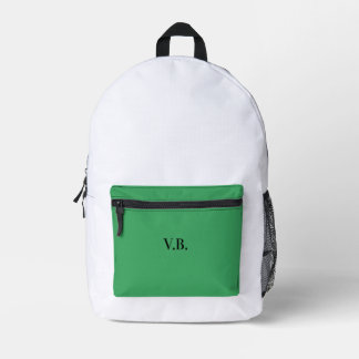 Sac À Dos Imprimé Simple couleur unie ajouter nom texte monogramme 