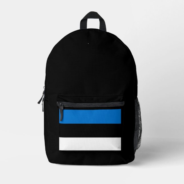 Sac À Dos Imprimé Simple Drapeau Estonien Moderne Souvenir National (Recto)