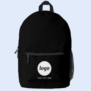 Sac À Dos Imprimé Simple Logo Texte promotionnel Business Black