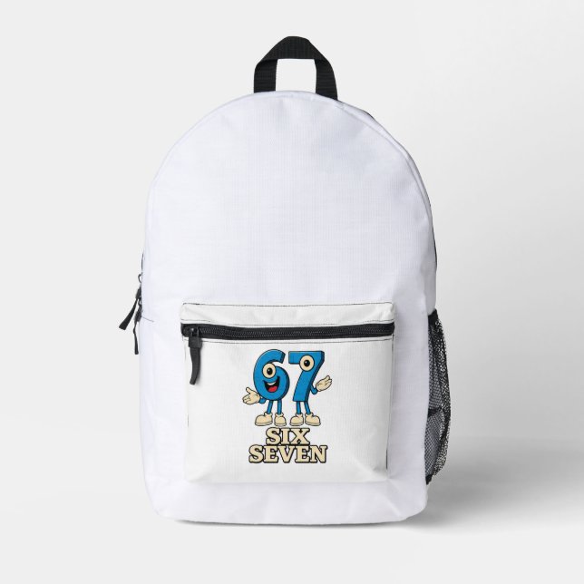 Sac À Dos Imprimé  Six Seven Mème Génération Z (Recto)