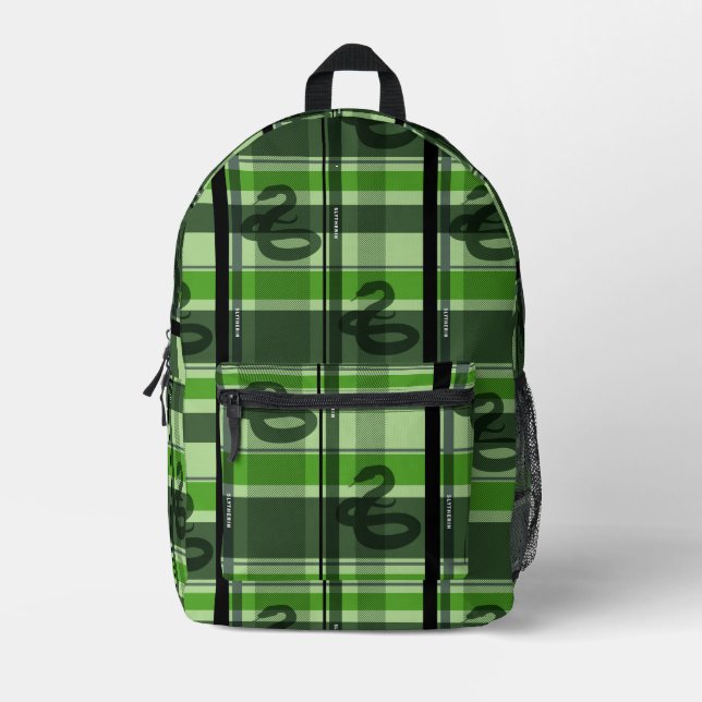 Sac À Dos Imprimé SLYTHERIN™ Tartan Plaid Motif (Recto)