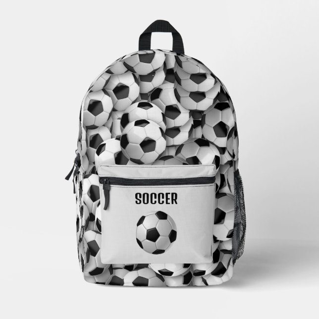 Sac À Dos Imprimé Soccer Balls Design Back Pack (Recto)