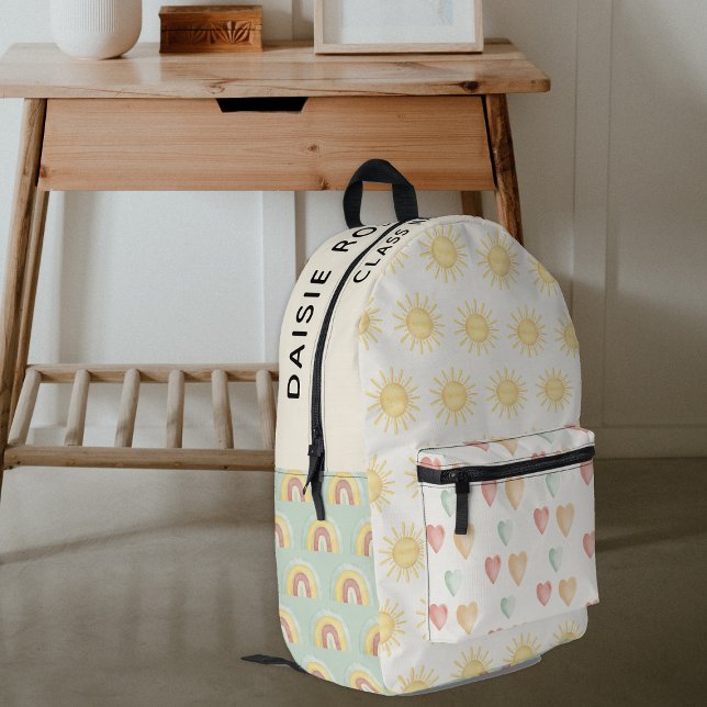 Sac À Dos Imprimé Soleil Pastel Personnalisé (Créateur téléchargé)