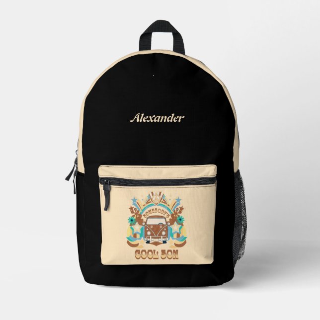 Sac À Dos Imprimé Somebodys Cool Son Vintage Voiture Retro 80s Vibe (Recto)