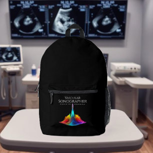 Sac À Dos Imprimé Sonographe vasculaire - Ondes Ultrasoniques coloré