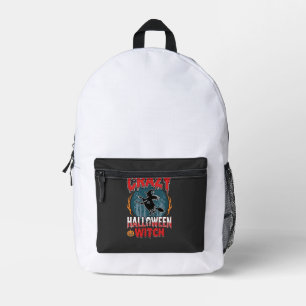Sac À Dos Imprimé Sorcière d'Halloween folle balai volant design d'h