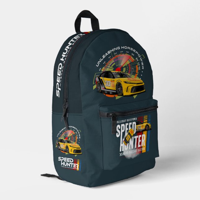 Sac À Dos Imprimé Speed Hunter (Mode Sombre) |  (Coin arrière gauche)