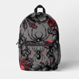 Sac À Dos Imprimé Spider Floral design style gothique