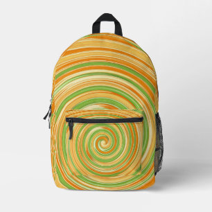 Sac À Dos Imprimé Spirale de couleurs de citrus amusantes 