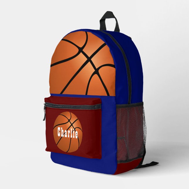 SAC À DOS IMPRIMÉ SPORTS DE BASKETBALL PERSONNALISÉS (Coin arrière droit)