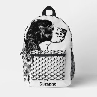 Sac À Dos Imprimé Springer Spaniel Vintage Chien Art Personnalisé