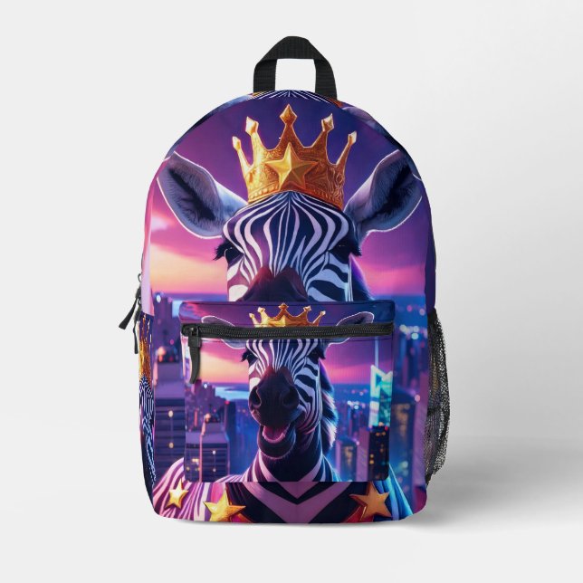 Sac À Dos Imprimé Stars And Stripes Zebra Zanzibar (Recto)