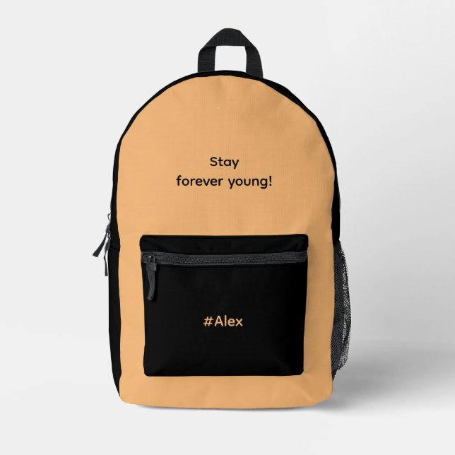 Sac À Dos Imprimé Stay Forever Young Leap Année Simple Modern Vintag (Recto)