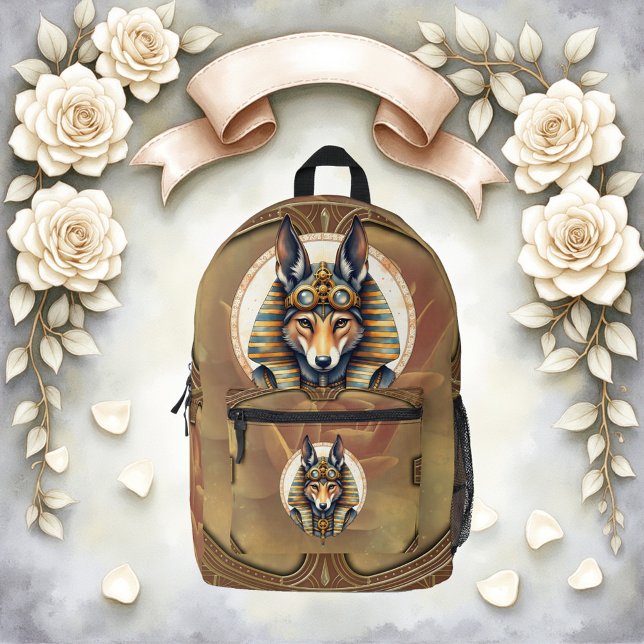 Sac À Dos Imprimé Steampunk Anubis Fox Portrait (Créateur téléchargé)