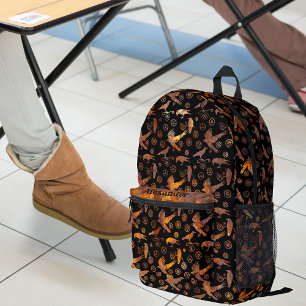 Sac À Dos Imprimé Steampunk Coloré Rousty Gears and Crows Votre nom