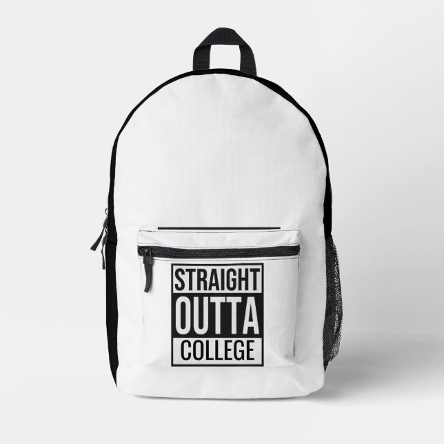 Sac À Dos Imprimé Straight Outta College Backpack (Recto)