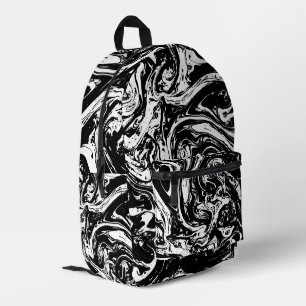 Sac À Dos Imprimé Style noir et Marbre blanc
