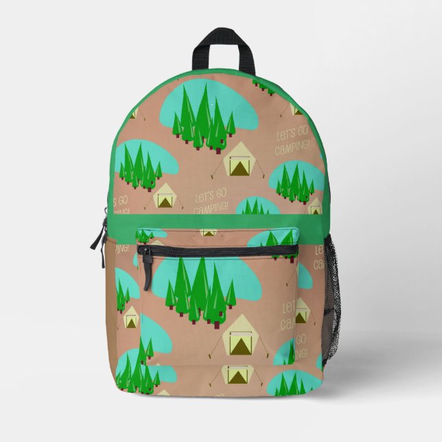 Sac À Dos Imprimé Style Rétro Kitschy Camping Motif d'illustration (Recto)