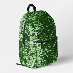 Sac À Dos Imprimé Stylish Shinny Sequins Vert Clair Fille Moderne