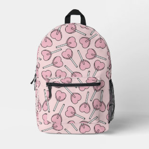Sac À Dos Imprimé Sucettes roses, sucettes en forme de cœur, motif d