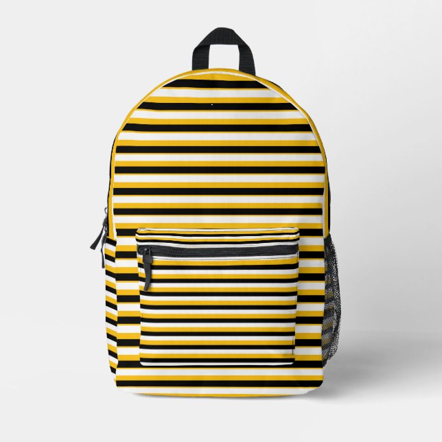Sac À Dos Imprimé Sunshine Vibes – Bright Yellow Backpack (Recto)