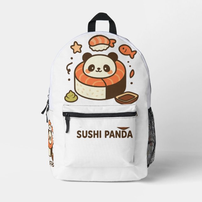 Sac À Dos Imprimé Sushi Panda (Recto)