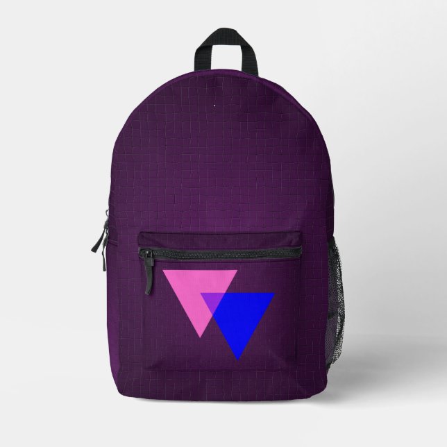 Sac À Dos Imprimé symbole de bisexualité  (Recto)