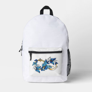 Sac À Dos Imprimé Symbole infini de papillons Morpho bleus