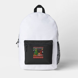 Sac À Dos Imprimé T-shirt classique drôle de Noël de cul de chien de