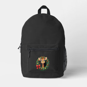 Sac À Dos Imprimé T-Shirt drôle d'animal girafe visage meme festif N