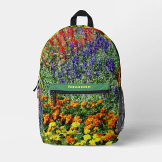 Sac À Dos Imprimé Tableau Jardin Fleur Personnalisé