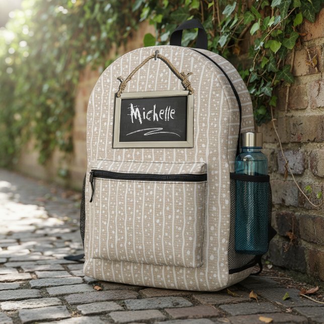 Sac À Dos Imprimé Tableau Noir Suspendu Beige ID397 (Créateur téléchargé)