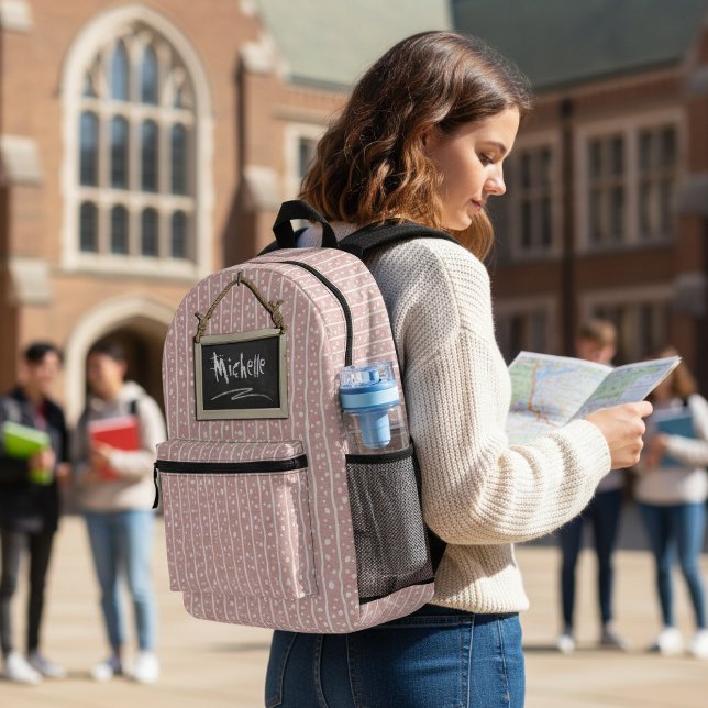 Sac À Dos Imprimé Tableau Noir Suspendu Rose ID397 (Créateur téléchargé)