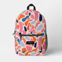 Taches de corail abstrait rose, orange, bleu motif