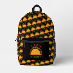 Sac À Dos Imprimé Taco Trump chasse toujours les poulets amusants