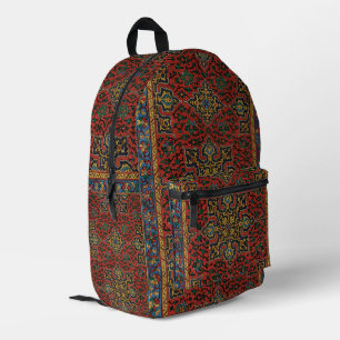 Sac À Dos Imprimé Tapisserie de tapis persan rouge bleu classique